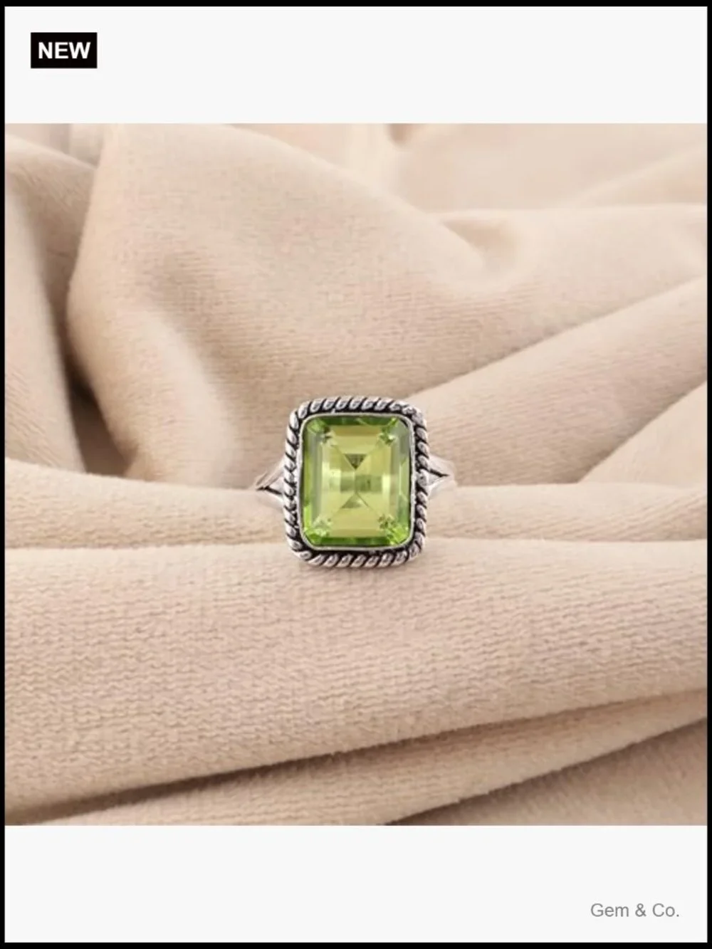 Handmade Bohemian Statement Ring, Bezel Set Oxidized Sterling Silver